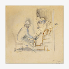 Shoeshine by Jules Pascin