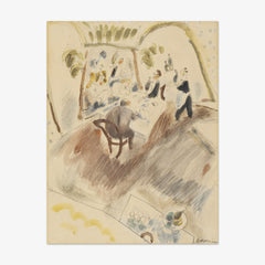 Two Men Dining by Jules Pascin