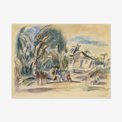 Landscape, Houses and Trees by Jules Pascin