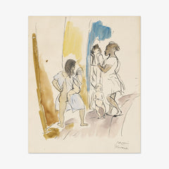 Three Women and Two Children, Havana by Jules Pascin