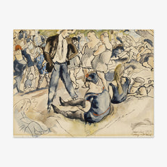 Figures on Beach, Coney Island by Jules Pascin