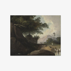 Indian Landscape with Temple by George Chinnery