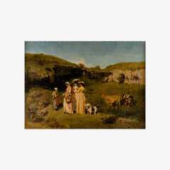 Young Ladies of the Village by Gustave Courbet
