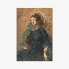Woman in a Blue Dress by Constantin Guys
