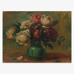 Roses in a Vase by Auguste Renoir