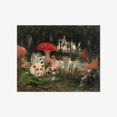 The Princess and a Butterfly Underneath a Fly Agaric by Torsten Wasastjerna