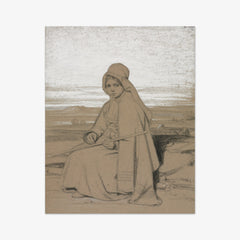 A Seated Shepherdess by Jules Dupré