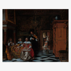 Portrait of a Family Playing Music by Pieter de Hooch