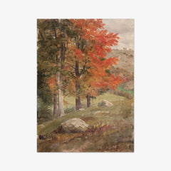 Woods in Autumn by Frederic Edwin Church