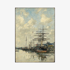 Deauville, the Boat Basin by Eugène Boudin