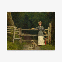 Woman and Dog at the Gate by Roger Joseph Jourdain