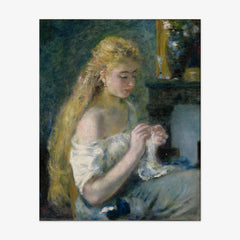 Woman Crocheting by Auguste Renoir