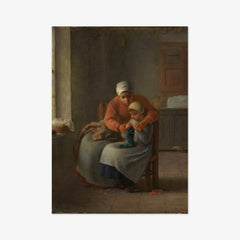The Knitting Lesson by Jean-François Millet