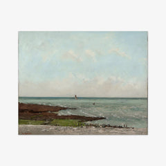 Laundresses at Low Tide, Étretat by Gustave Courbet