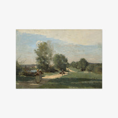 Road by the Water by Jean-Baptiste Camille Corot