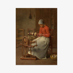 Woman Spinning by Jean-François Millet