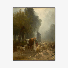Going to Market on a Misty Morning by Constant Troyon