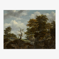 Landscape with Bridge, Cattle, and Figures by Jacob van Ruisdael