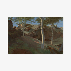 Trees on a Rocky Incline, Fontainebleau by Achille-Etna Michallon