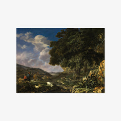 Landscape with a Large Oak Tree and Shepherds with Sheep and Goats by Abraham Jansz Begeyn
