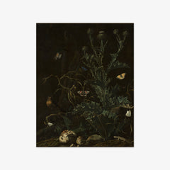 Thistles, Butterflies and a Lizard by Abraham Jansz Begeyn