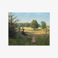 Scene from Egebæksvang with a Woman and a Child by A. Dorph