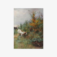 Hunting Dogs on an Autumn Day by A. Mackeprang