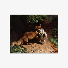 A Fox Comes Home with a Hen by A. Mackeprang