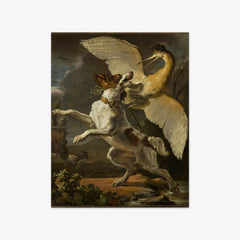 Dog Fighting a Heron by Abraham Daniëlsz. Hondius