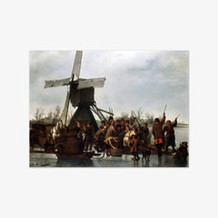 Fishing on the Ice by Abraham van Calraet