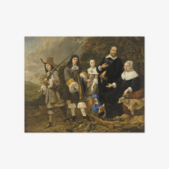 Portrait of a Family in a Landscape by Dirck Carbasius