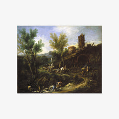 Landscape with Gypsies and Washerwomen by Alessandro Magnasco