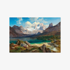 Lake Gosau with a view of the Dachstein massif by Albert Zimmermann