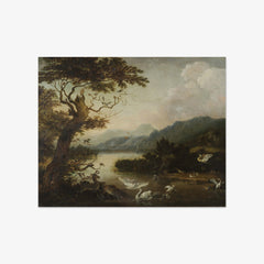 Mountain Lake with Deer and Birds by Abraham Daniëlsz. Hondius