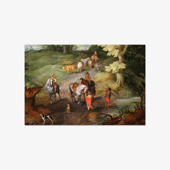 Landscape with Horsemen and Cattle by Abraham Govaerts