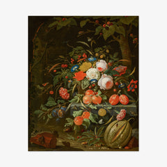 Flowers and Fruit by Abraham Mignon