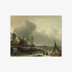 Dutch Harbor in Winter by Abraham Storck
