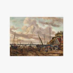 Coastal Landscape with Figures by Abraham Storck