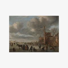 Winter Landscape with Skaters by Abraham Storck