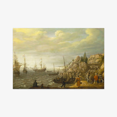 Dutch Ships at Anchor off a Fortified Scandinavian Town by Adam Willaerts