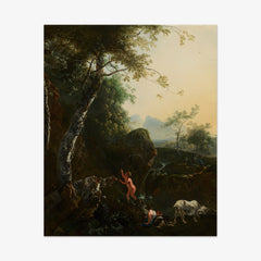 Mountainous Landscape with Waterfall by Adam Pijnacker