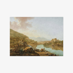An Extensive Italianate River Landscape by Adam Pijnacker