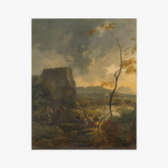 Italian Landscape with Temple by Unknown