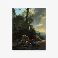Landscape with Enraged Ox by Adam Pynacker