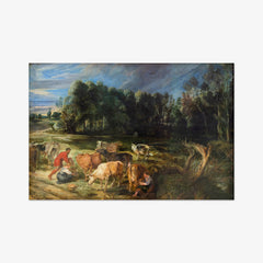 Polder Landscape with Herd of Cows by Peter Paul Rubens