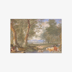 Landscape with Cows in a Brook by Felix Meyer