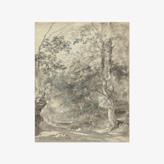 Wooded Landscape with Cows by Johann Georg von Dillis