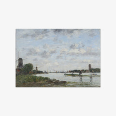 The Maas at Dordrecht by Eugène Boudin
