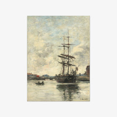 Ship on the Touques by Eugène Boudin