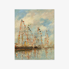 Yacht Basin at Trouville, Deauville by Eugène Boudin